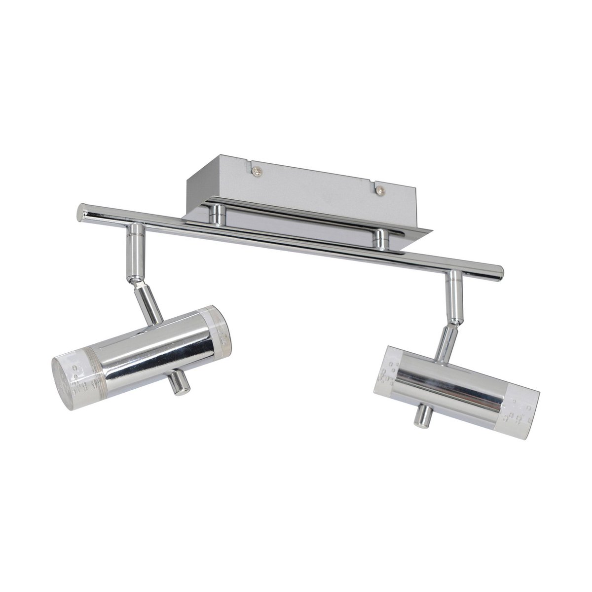 LED -plafondlamp "Garda" 34 cm lang, met geïntegreerde LED's, gemaakt van chroom -gekleurd metaal en acryl