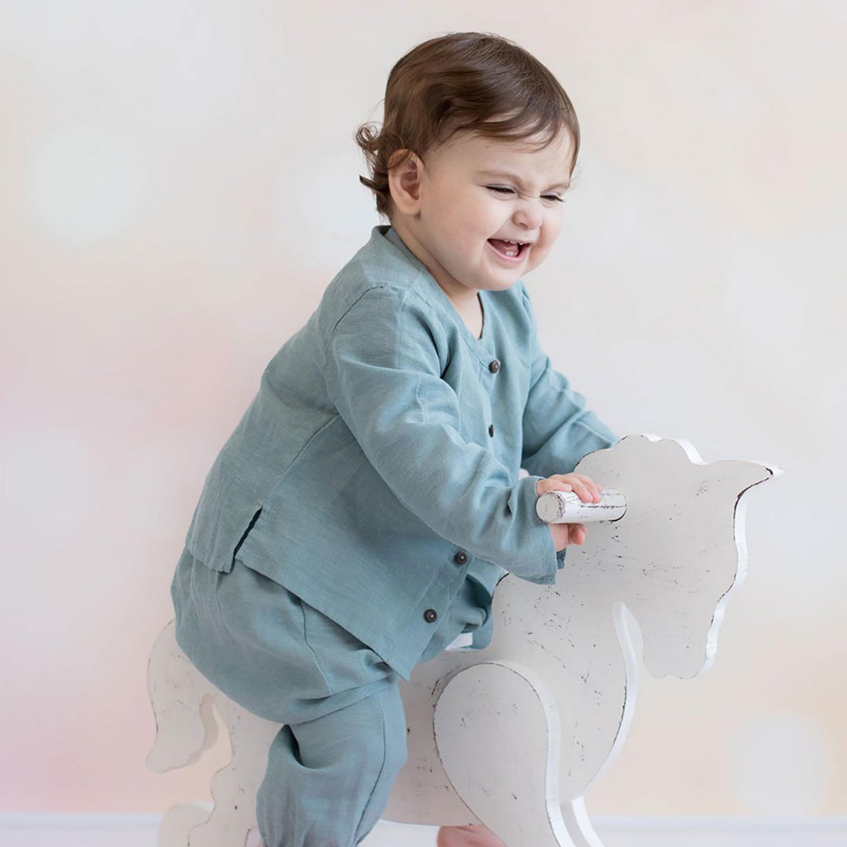 OrganicEra babyjack van biologische hennep, blauw