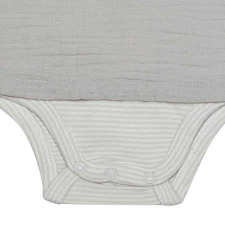 OrganicEra organisch mousseline bodysuitshirt voor jongens, grijs