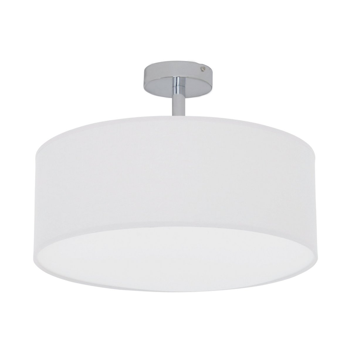 Textielplafondlicht "New York", klassieke plafondlamp met tekstbladen in wit, E27 -aansluiting, 40 cm diameter, geschikt voor de hele woonruimte