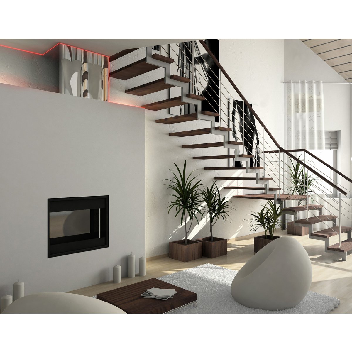 5x 1m RGB LED -streep, met kleurverandering, dimable, inclusief infrarood afstandsbediening