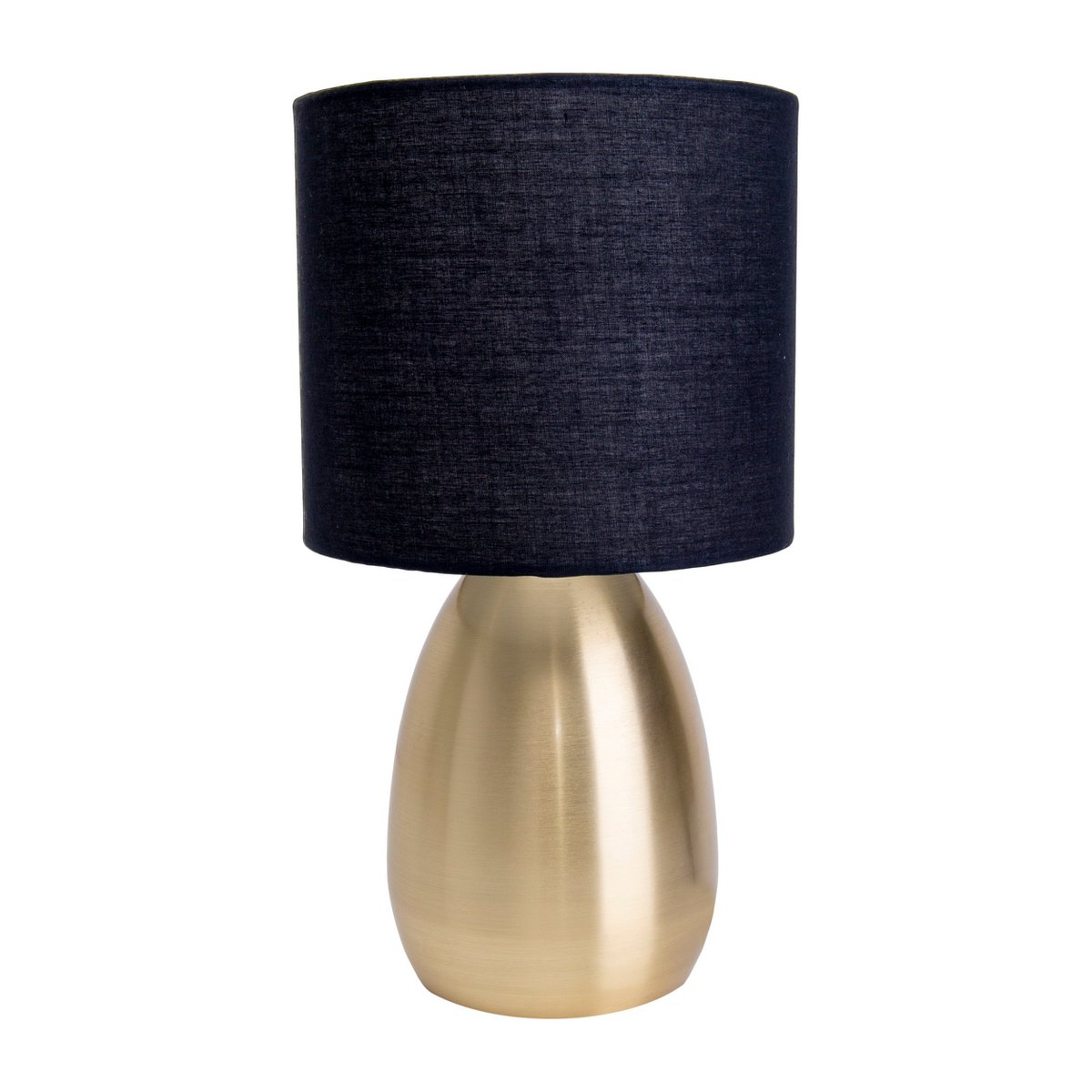 Taflamp "Aurum" 33 cm hoog in goud/zwart, gemaakt van metaal en textiel, met E14 -versie, verlichting voor eetkamer, woonkamer, gang of kantoor