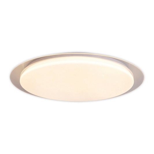 LED -plafondlamp "Locarno" Ø 46 cm, gemaakt van metaal en acryl met kristaleffect in wit, lichttemperatuur verstelbaar via afwisselende schakelaar