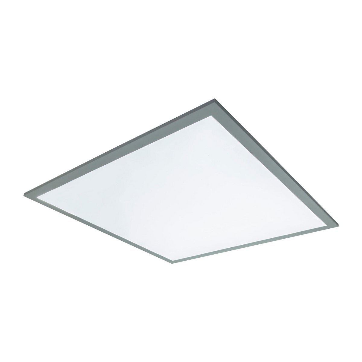 LED -paneel plafondlamp "Nico", functionele metalen plafondlamp en plastic in het wit, met vaste LED's en vele functies, ideaal voor kantoor, oefening of workshop, ca. 59,5 x 59,5 cm