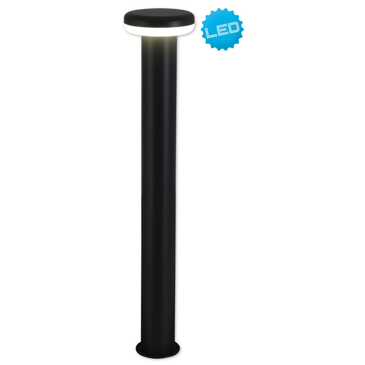 LED Outer Socket Light "paddestoel", gemaakt van metaal en plastic in antraciet, met geïntegreerde LED