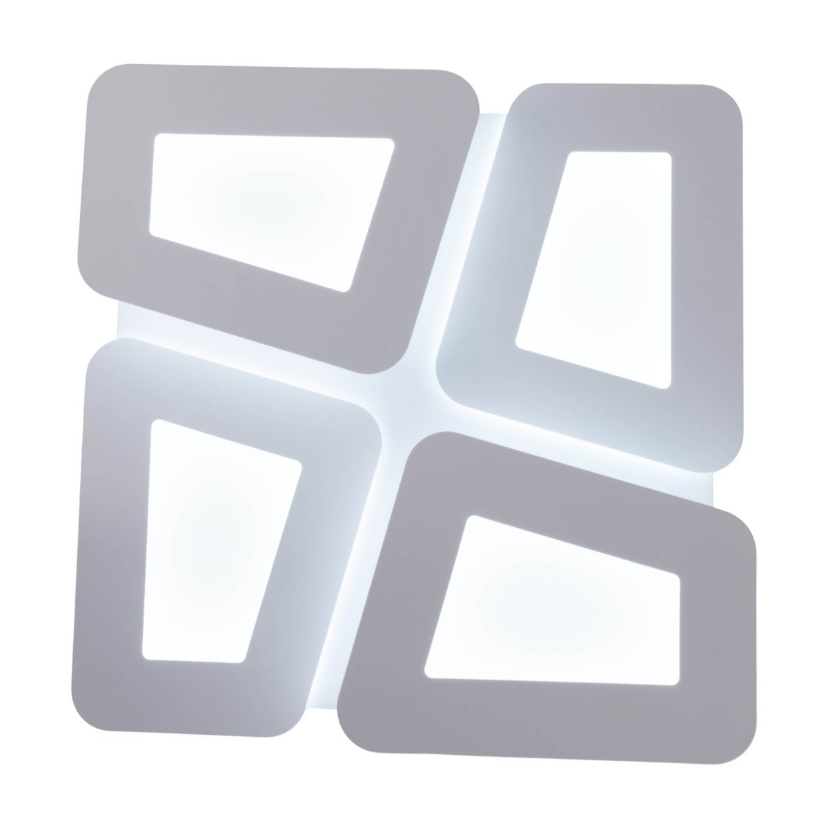 LED -plafondlamp "SIMEN" 48 x 48 cm, metaal en plastic, wit, geïntegreerde LED's, warm wit