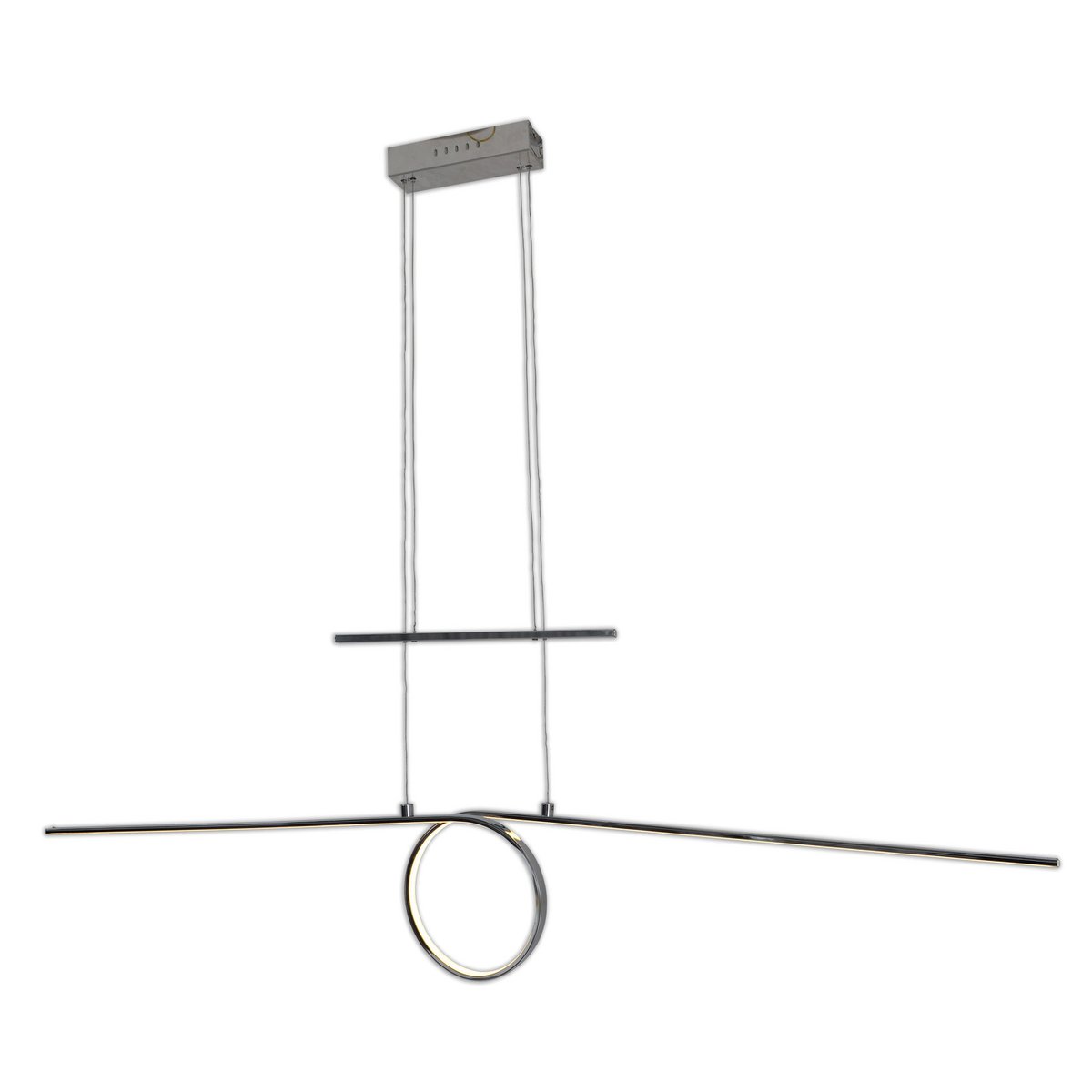 Led in ruil daarvoor hanglamp "looplijn" 130 cm lang, met geïntegreerde LED, gemaakt van metaal en plastic