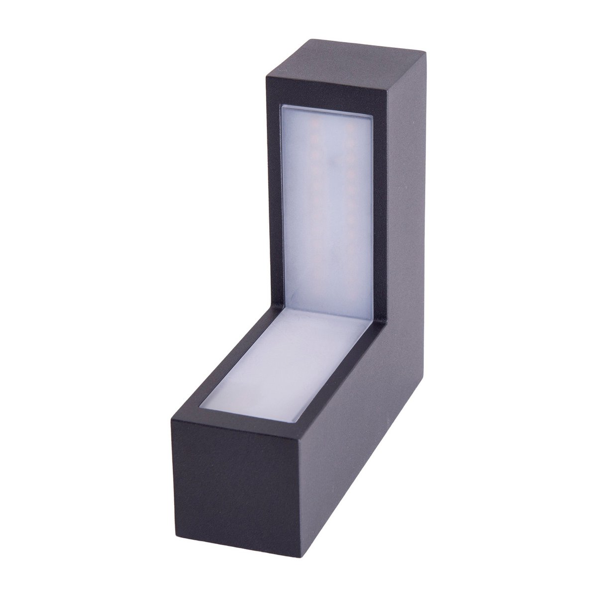 LED -wandlampen "angus" gemaakt van metaal en plastic in antraciet, met geïntegreerde LED