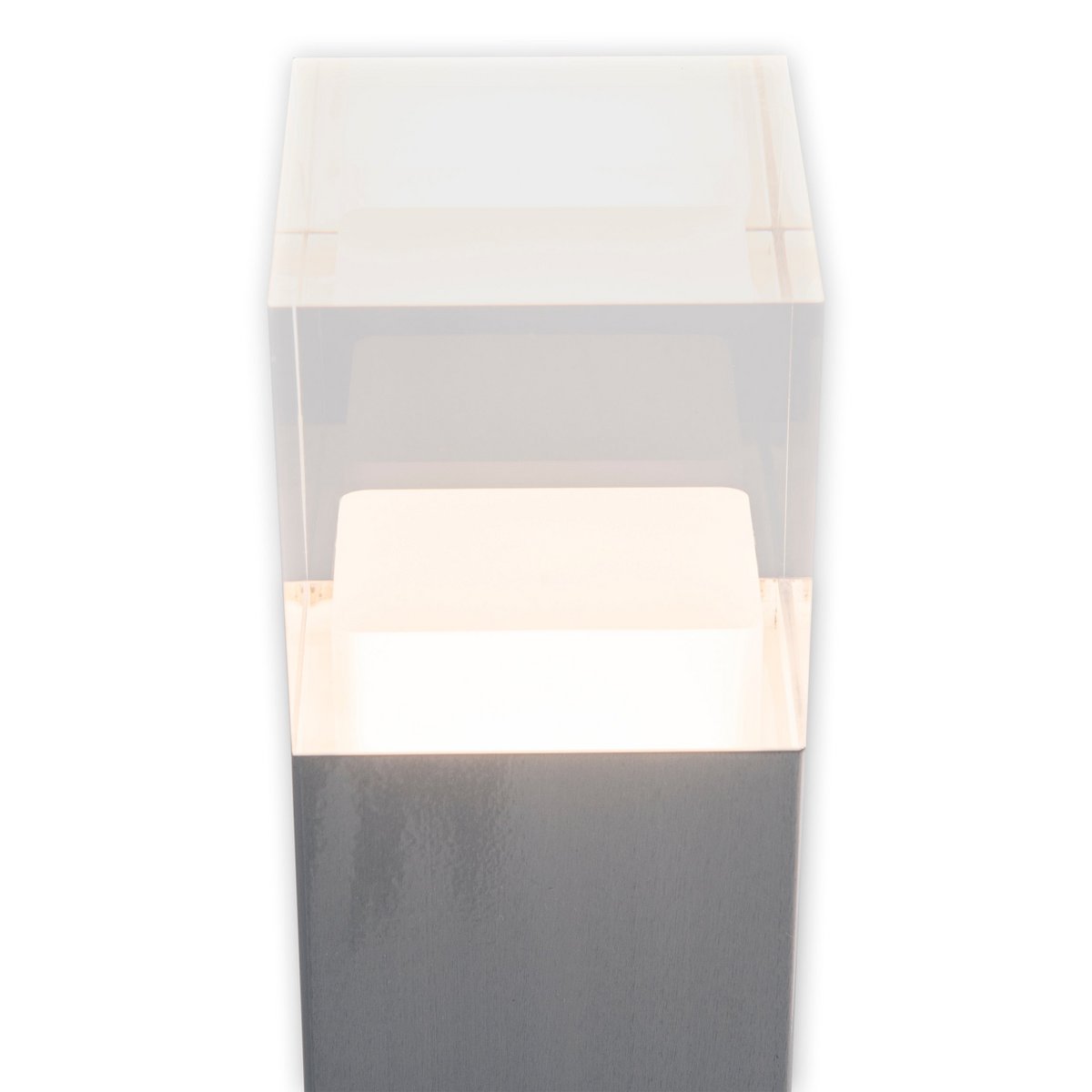 LED Outer Socket Light "Leah" gemaakt van metaal en plastic in stalen blanke, geïntegreerde LED, padlichten