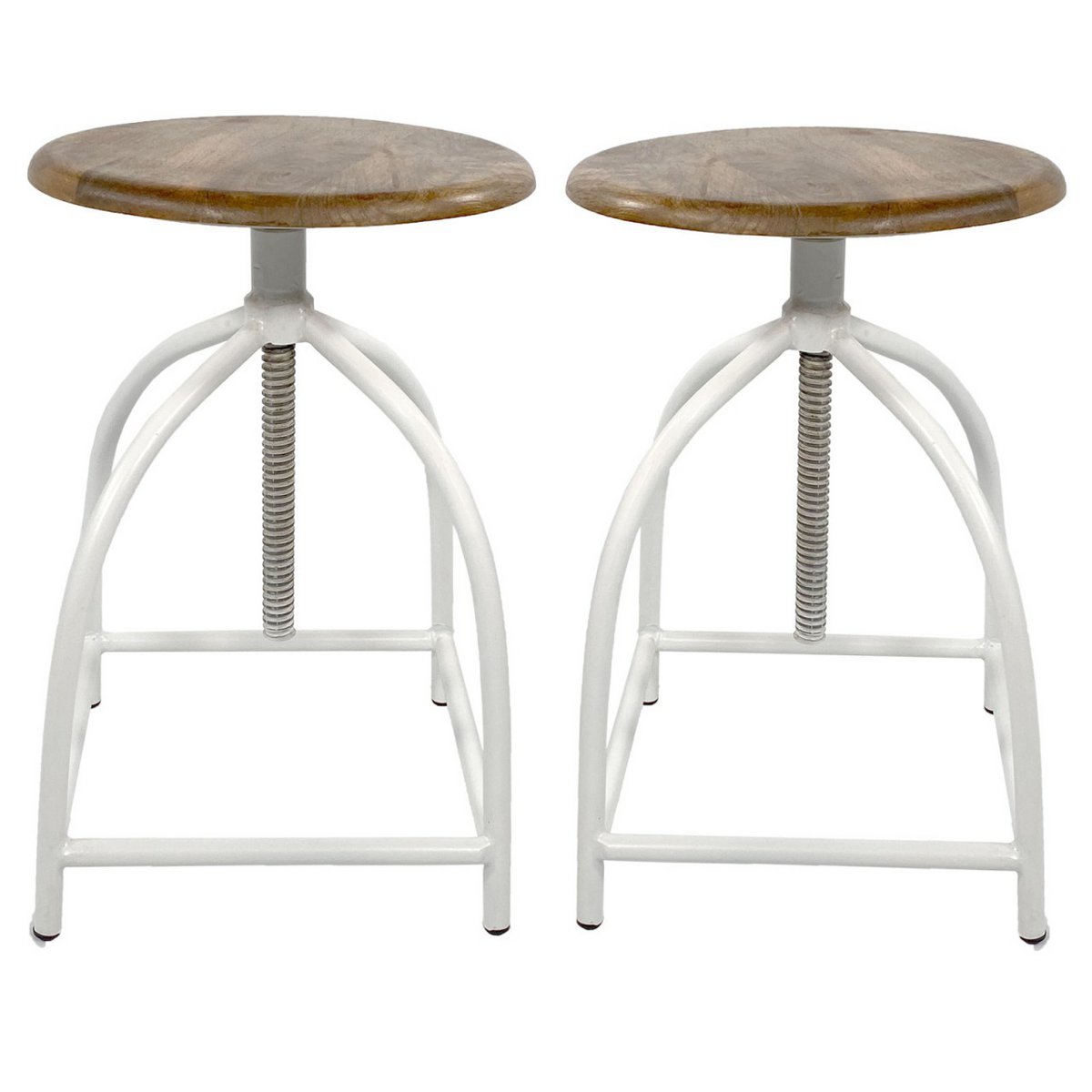 Draaikruk set van 2 stuks barkruk kruk draaistoel in hoogte verstelbaar Liverpool houten metalen frame