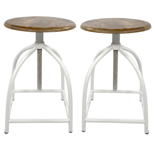 Draaikruk set van 2 stuks barkruk kruk draaistoel in hoogte verstelbaar Liverpool houten metalen frame