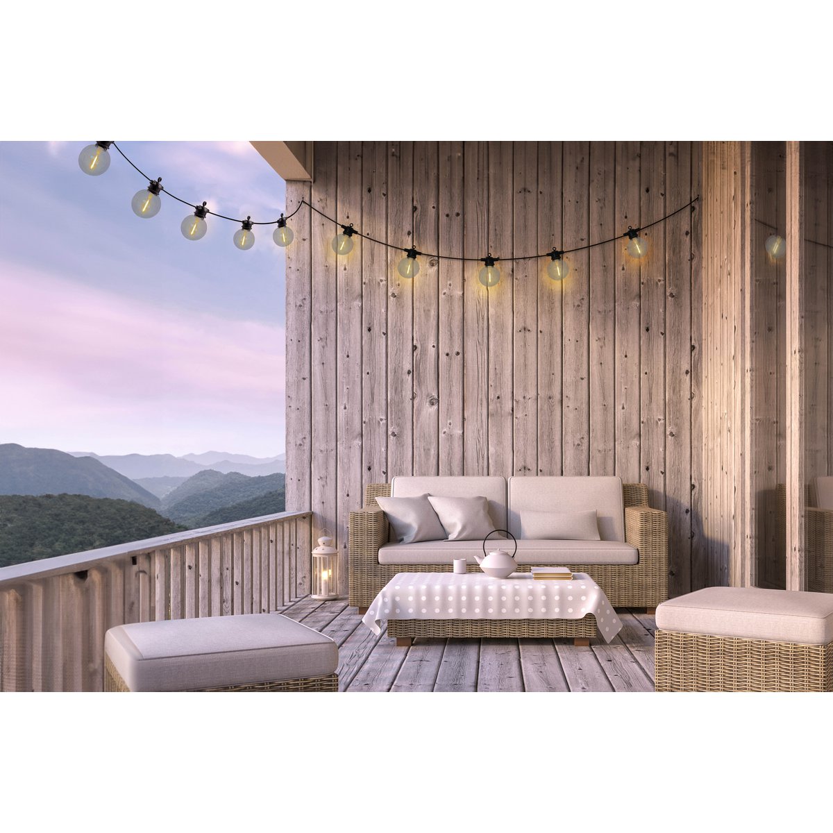 Solar-10 lichte keten WW "Cadena" 1000 cm lang, veel functies