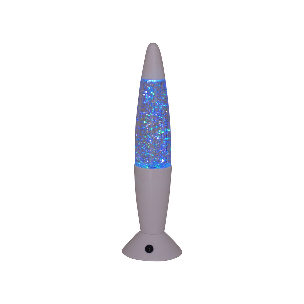LED-tafellicht "Glitter", de decoratietafellamp gemaakt van metaal en plastic, ongeveer 36 cm hoog, met stevig ingebouwde LED's, doneert kleurrijk licht met "glitter", effectverlichting voor woonkamer, kantoor, kinderkamer of nachtkastje