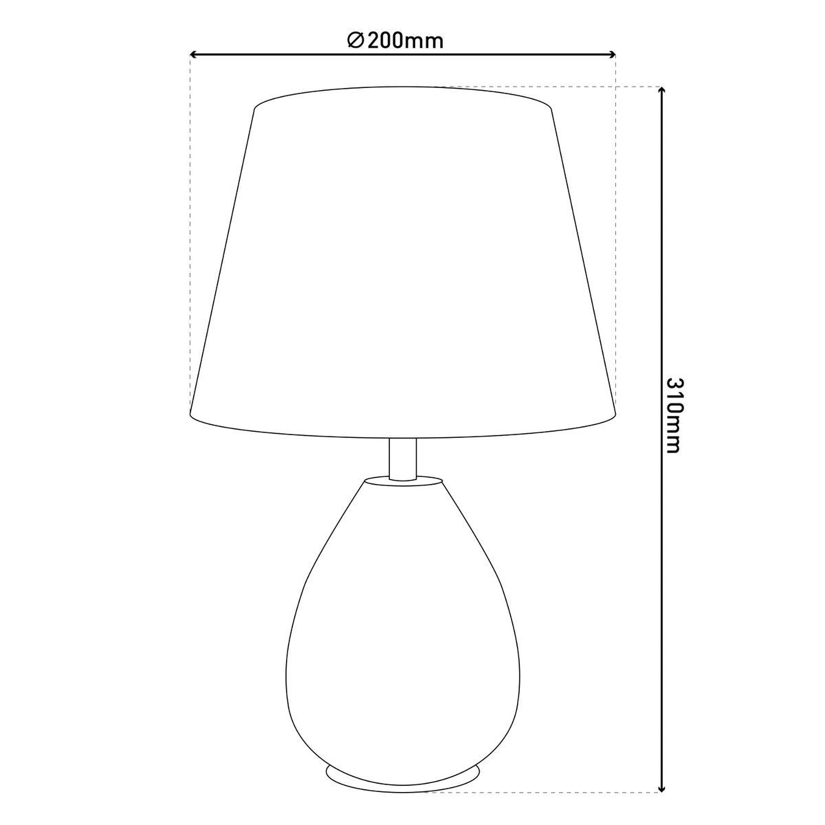 Keramische tafellamp "Simply Ceramics", tafellamp gemaakt van keramiek, goud, met E14 -versie, voor eetkamer, woonkamer, gang of kantoor, 31 cm hoog
