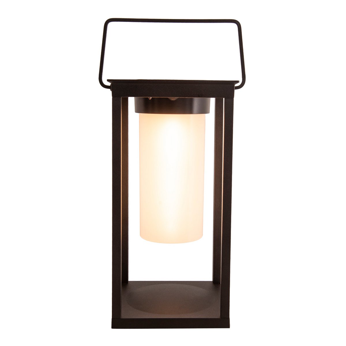 LED -camping/plintlamp H: 28 cm, voor buiten, plintlamp - metaal en plastic in het zwart, met geïntegreerde LED