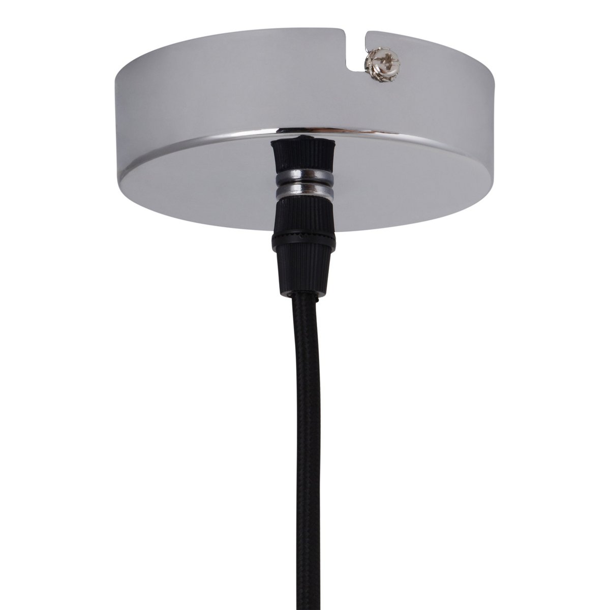 Hanger lamp "stijl", retro klassiek, hanglamp gemaakt van chroom-glanzend metaal met E27-aansluiting, paraplu Ø23 cm, ideaal voor eetkamer, woonkamer en keuken.