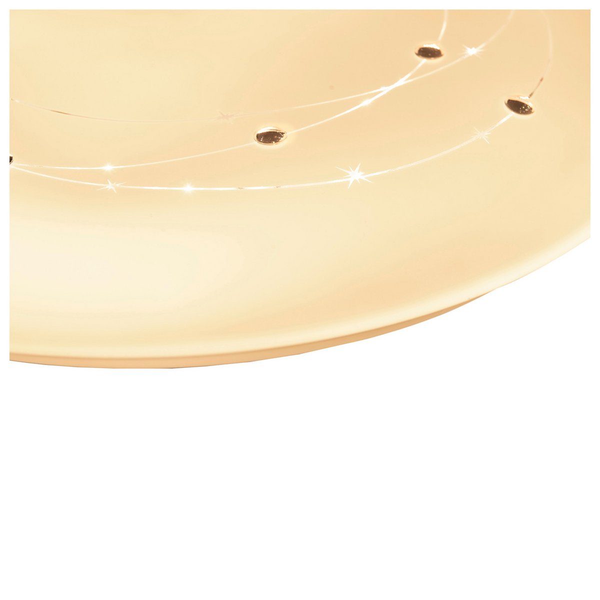 LED -plafondlamp Lissabon met kristaleffect, plafondlamp, metaal en plastic, wit, geïntegreerde LED, verlichting voor woonkamer, kantoor of gang