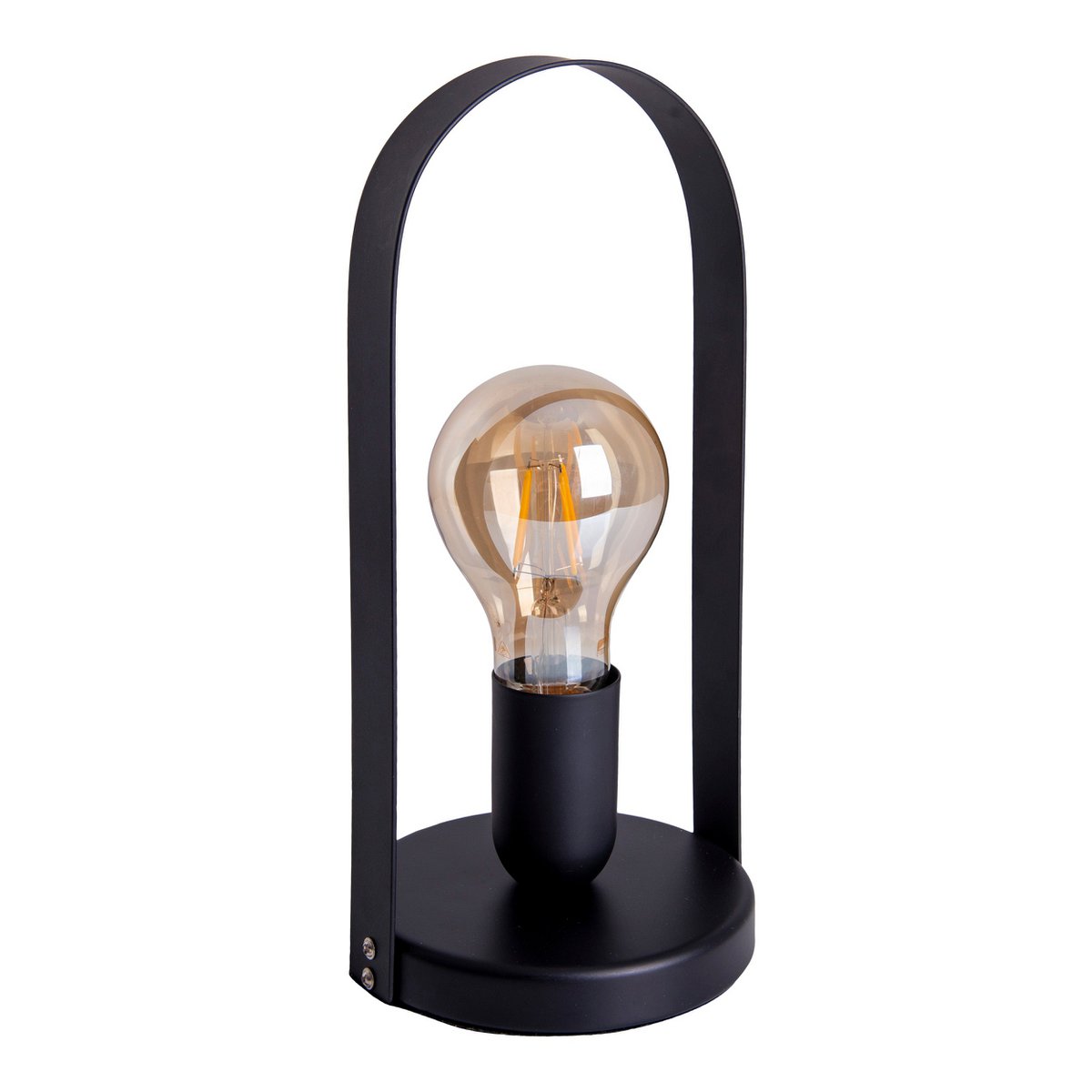 Metalen tafellamp "Faro" h: 28.5cm zwart