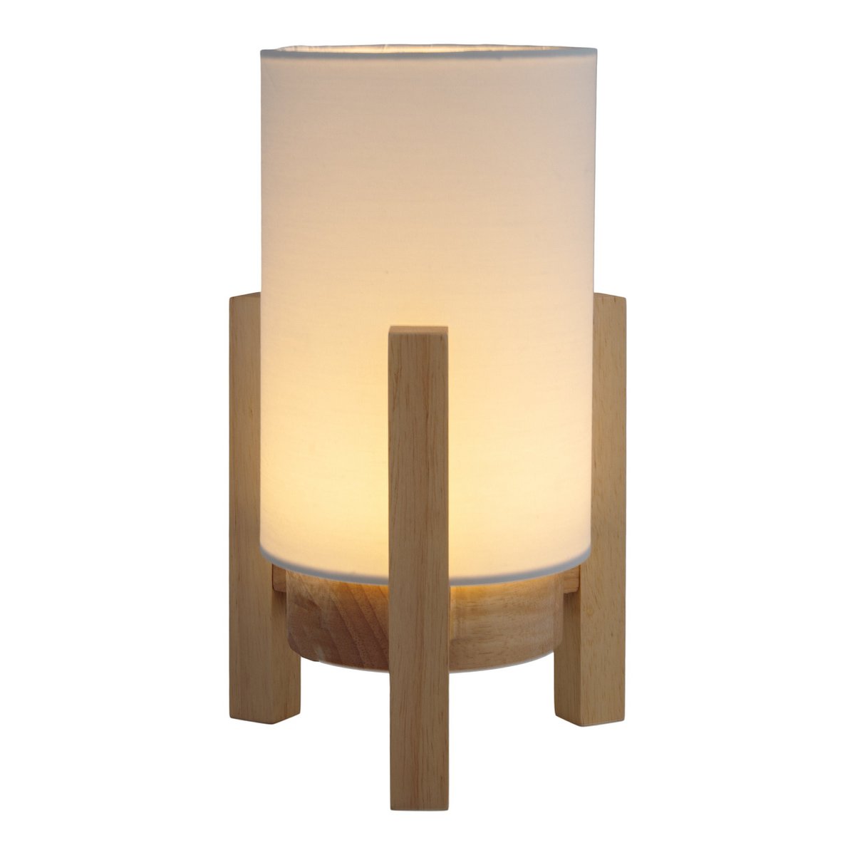 Hartelijke lamp "madita" 25 cm hoog, in wit/natuur, met geïntegreerde LED, dimbaar met aanraaksensor