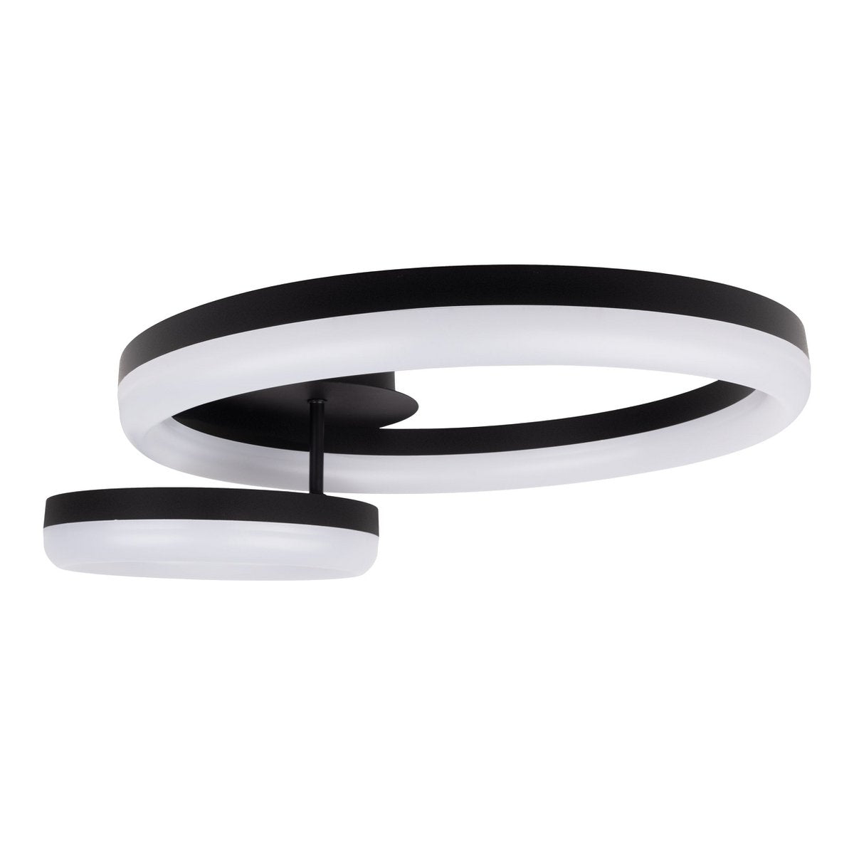 LED CCT-plafondlicht "Circulo" gemaakt van zwart metaal en zandkleurig plastic 53 cm lang