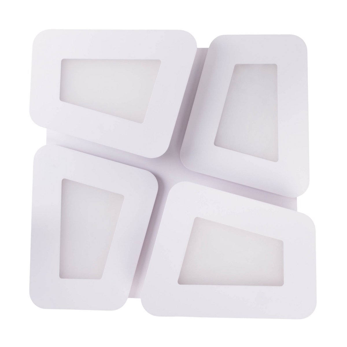 LED -plafondlamp "SIMEN" 48 x 48 cm, metaal en plastic, wit, geïntegreerde LED's, warm wit