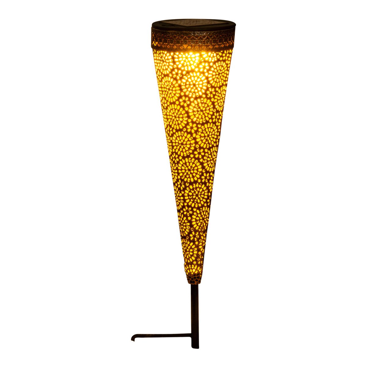 2 Set LED LED Solar Light "Paula", voor buiten, metaal en plastic aarde spies in bruin, met geïntegreerde LED