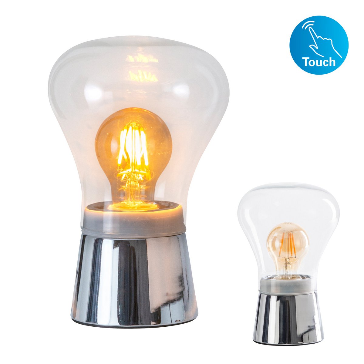 Glazen tafellamp "Kerry" h: 21cm