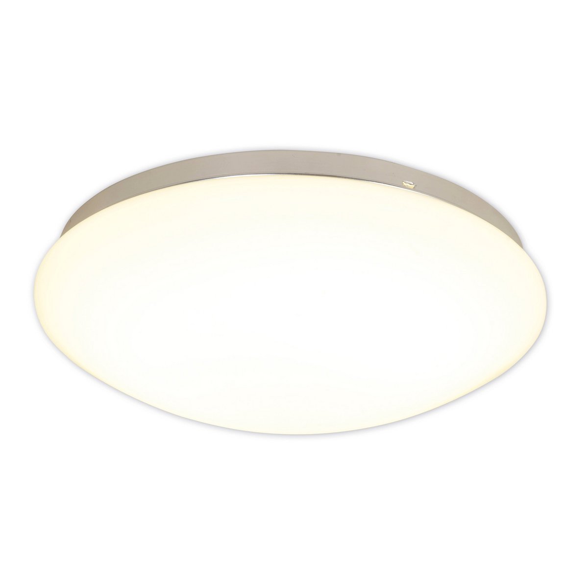 LED -plafondlamp gemaakt van metaal en glas in het wit, met stevig ingebouwde LED's Ø ca. 34 cm.