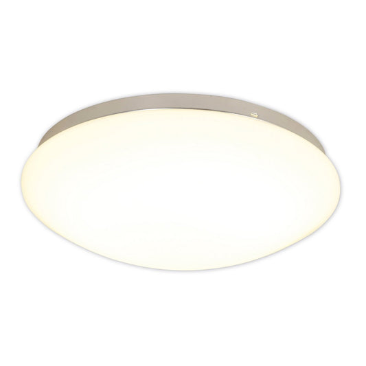 LED -plafondlamp gemaakt van metaal en glas in het wit, met stevig ingebouwde LED's Ø ca. 34 cm.