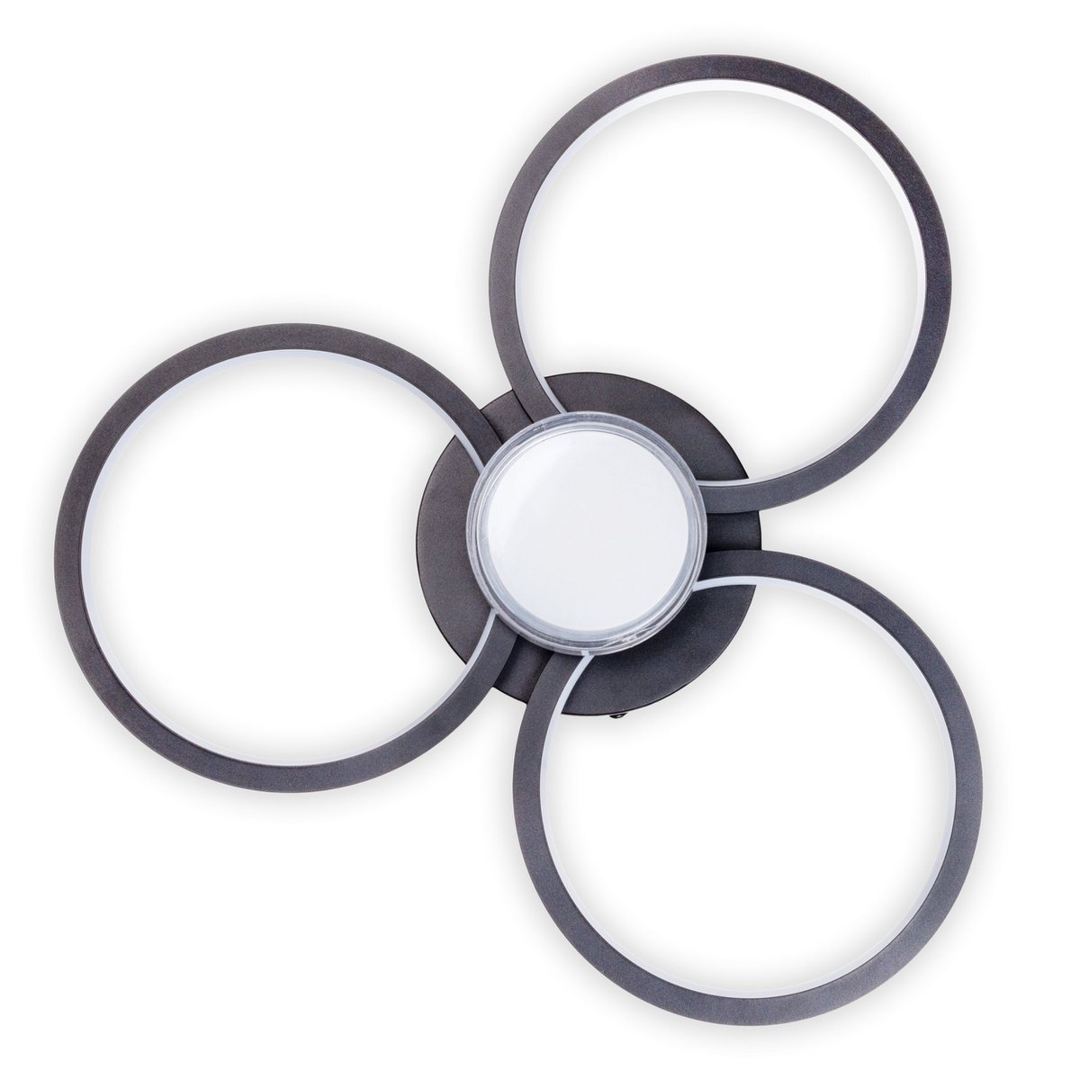 LED -plafondlicht "CIMO" gemaakt van zwart metaal en plastic, Ø Ca.