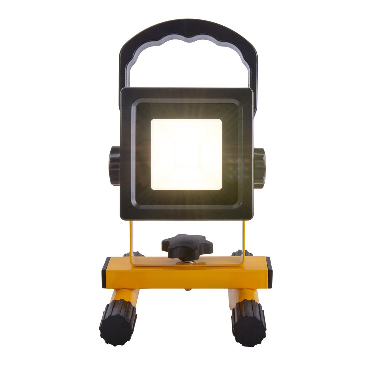 LED-spotlight "Pablo", gemaakt van zwart plastic met stevig ingebouwde LED's, praktisch voor garage, workshop en camping