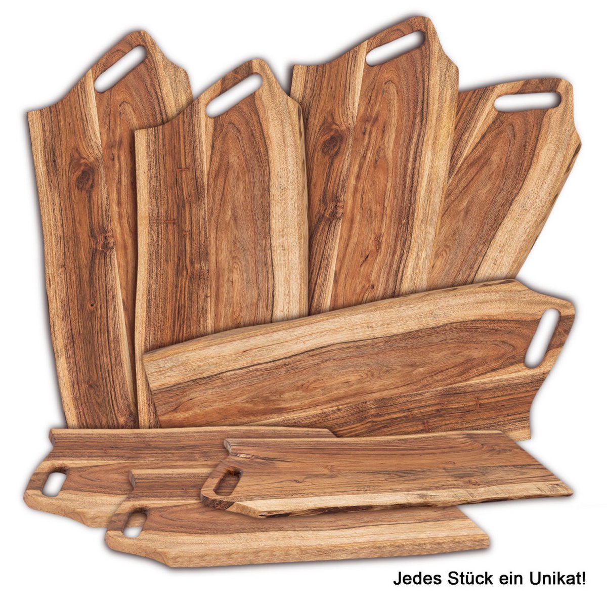 Serving Board Decoratief dienblad Masterbox 8-delige Viking 60x23cm Decoratief bord Acacia Massive