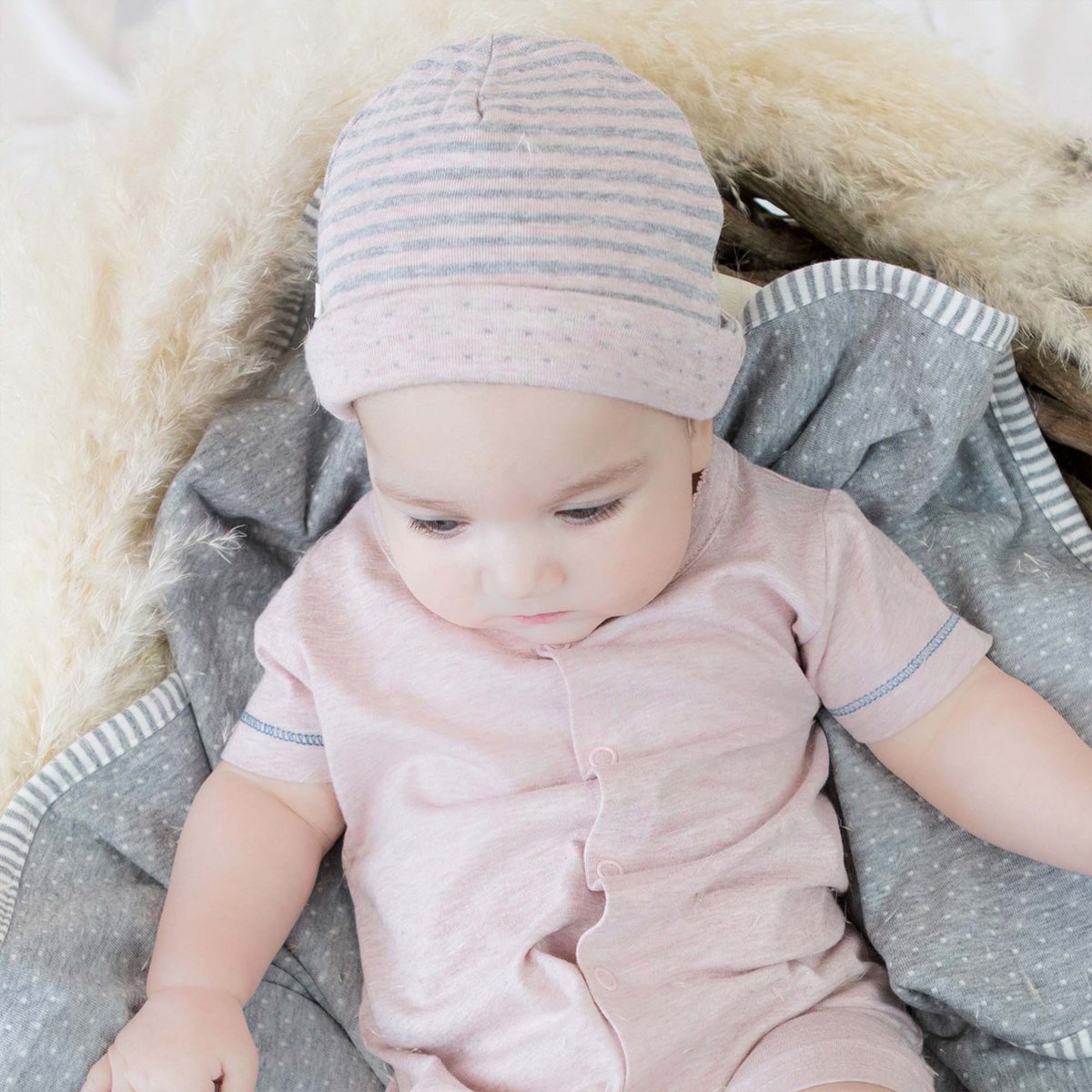 OrganicEra Biologisch babymutsje, roze