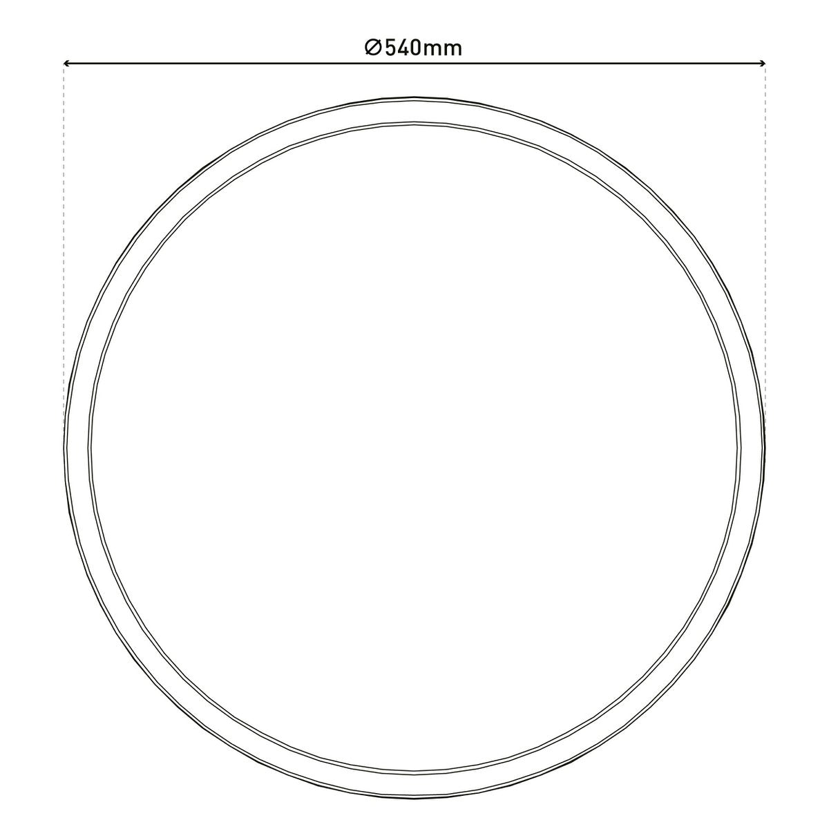 Het LED-plafondlicht "Carlo" met RGB-backlight, Ø van 54 cm, klassiekmoderne plafondlicht gemaakt van zwart/wit plastic met veel functies, b.v.