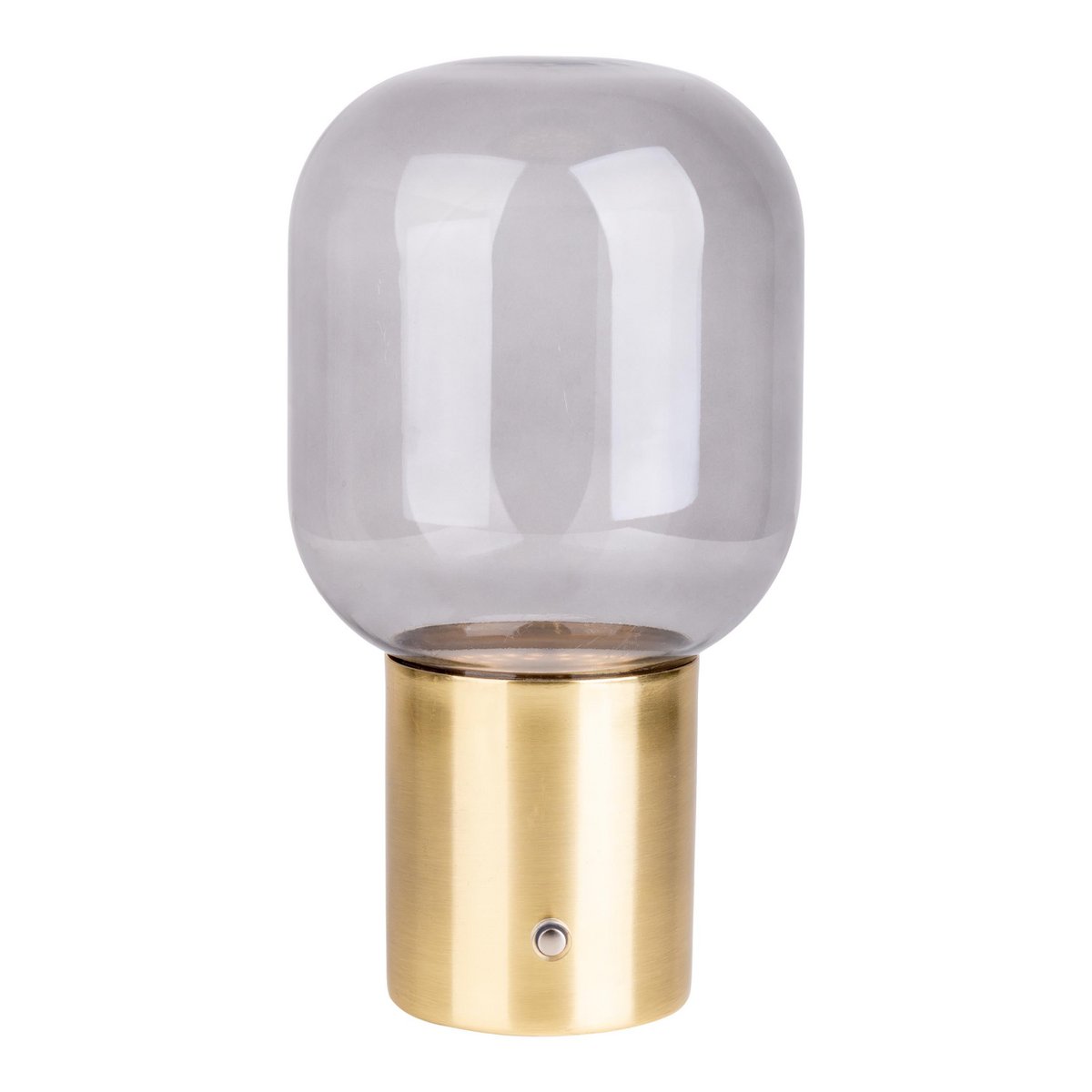 Draadloos tafellicht "Albero" decoratief tafellicht gemaakt van messing gekleurd metaal en glas met stevig ingebouwde LED's, dimbaar met aanraaksensor, 25 cm hoog