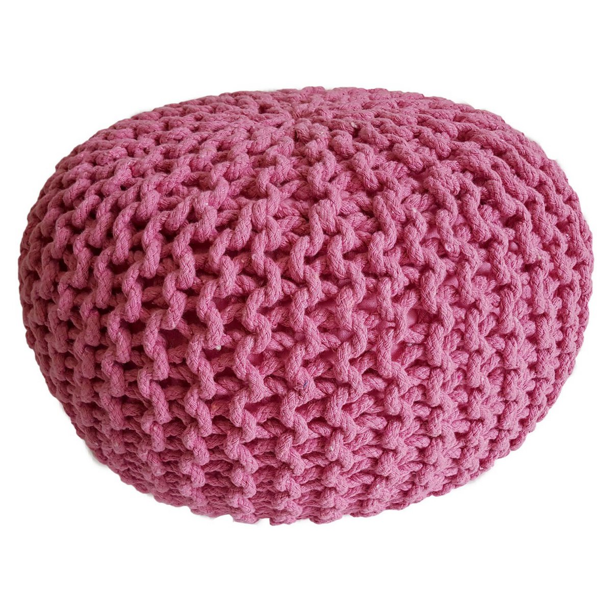 Brei -ontlasting pouf Ø 45 H 30 cm cm stoel pouf breien vloer kussen