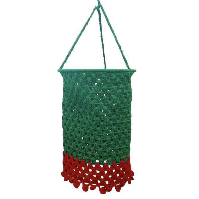 Luna -Leena Lampion Crochet - Groen - Organisch katoen - Handhaak in Nepal