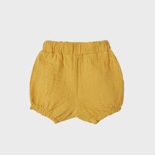 OrganicEra organische mousseline bloeiershort, mosterd