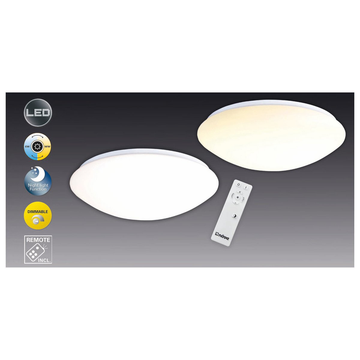 LED -plafondlicht "Bern" D: 35 cm