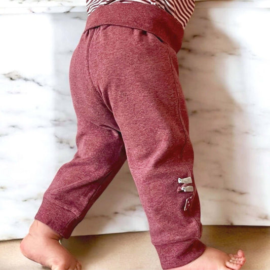 OrganicEra Biologisch babybroekje met elastische band, bordeaux