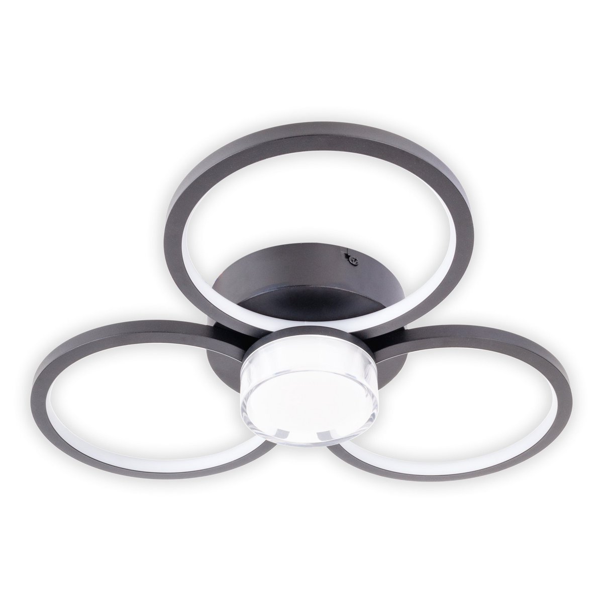 LED -plafondlicht "CIMO" gemaakt van zwart metaal en plastic, Ø Ca.