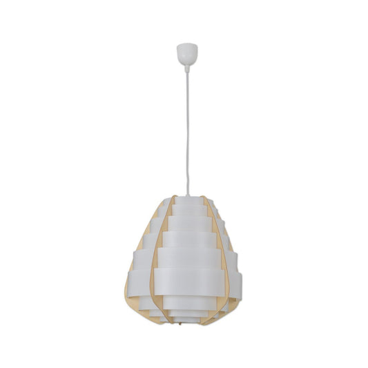 Hanglamp "Malmö", hanglamp gemaakt van plastic in beige, E27 -aansluiting, voor eetkamer, woonkamer, gang of kantoor, met een Ø37 cm