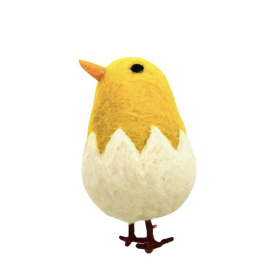 Luna -Leena Chicken Hanging - Yellow - Wool Filt - Handmade in Nepal