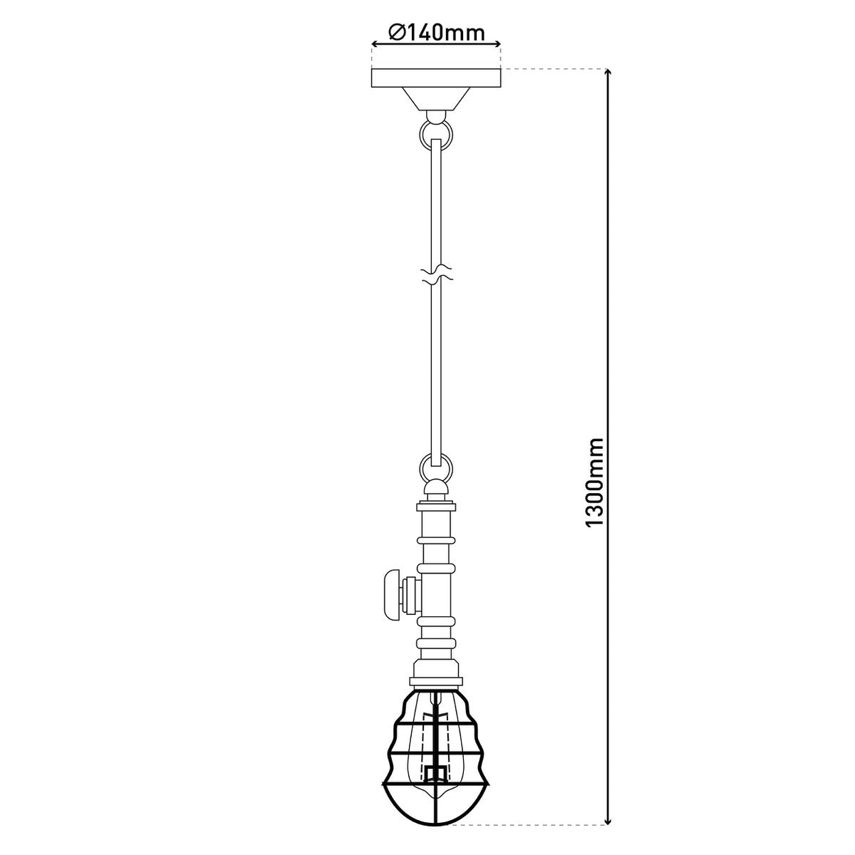 Hanger lamp "regia", black metal, henneptouw, E27 -versie, verlichting voor woonkamer, jeugdruimte of kantoor