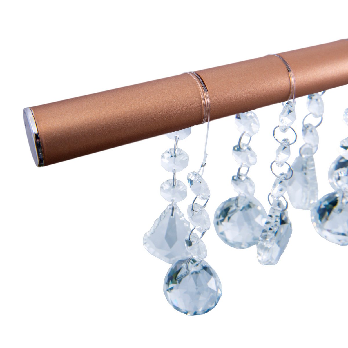 Led hanglamp "nobilis" lengte ongeveer 100 cm, gemaakt van metaal en plastic in goud, met stevig geïnstalleerde LED's, verlichting voor woonkamer, eetkamer of kantoor