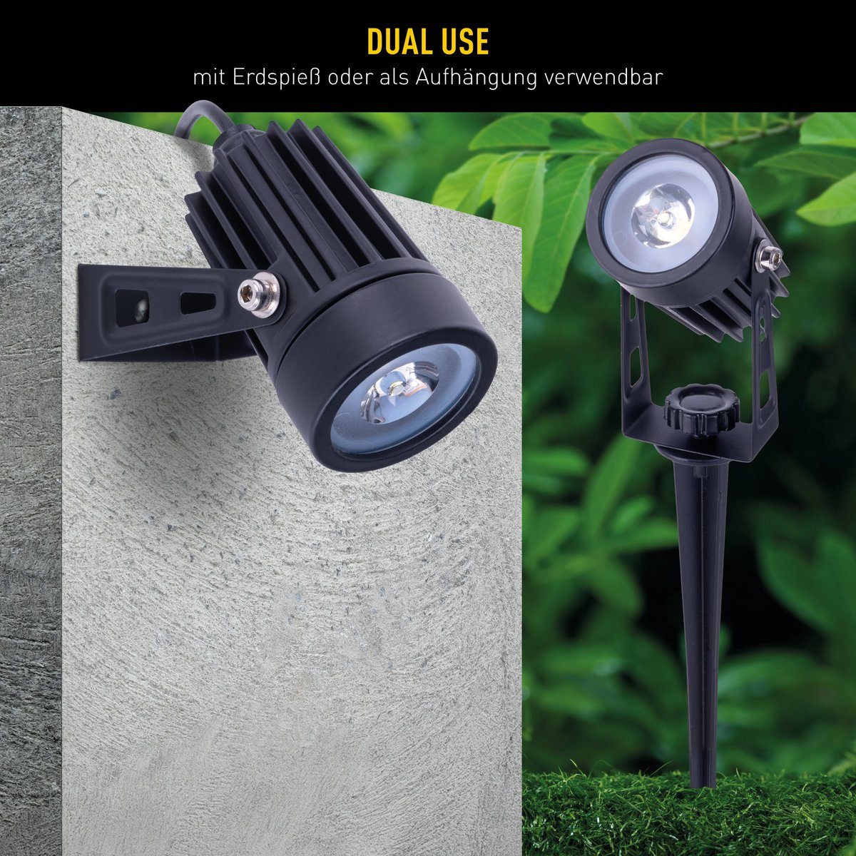 LED-zonne-spot met 3 zitplaatsen met Earthspout "Spoti" "buiten en speerboeien