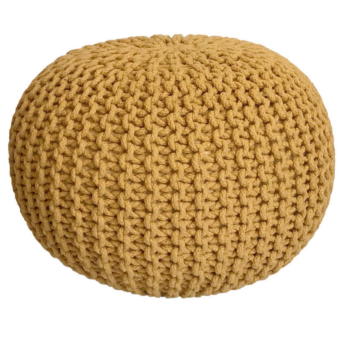 Brei -ontlasting pouf Ø 45 H 30 cm cm stoel pouf breien vloer kussen