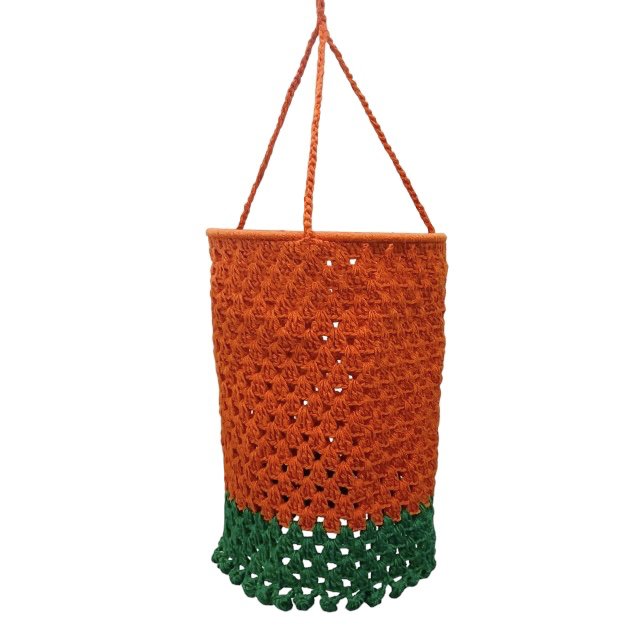 Luna -Leena Lampion Crochet - Orange - Organic Cotton - Hand Haak in Nepal