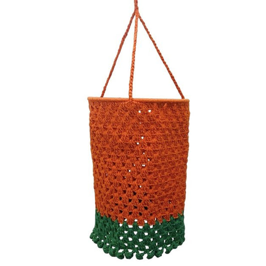 Luna -Leena Lampion Crochet - Orange - Organic Cotton - Hand Haak in Nepal