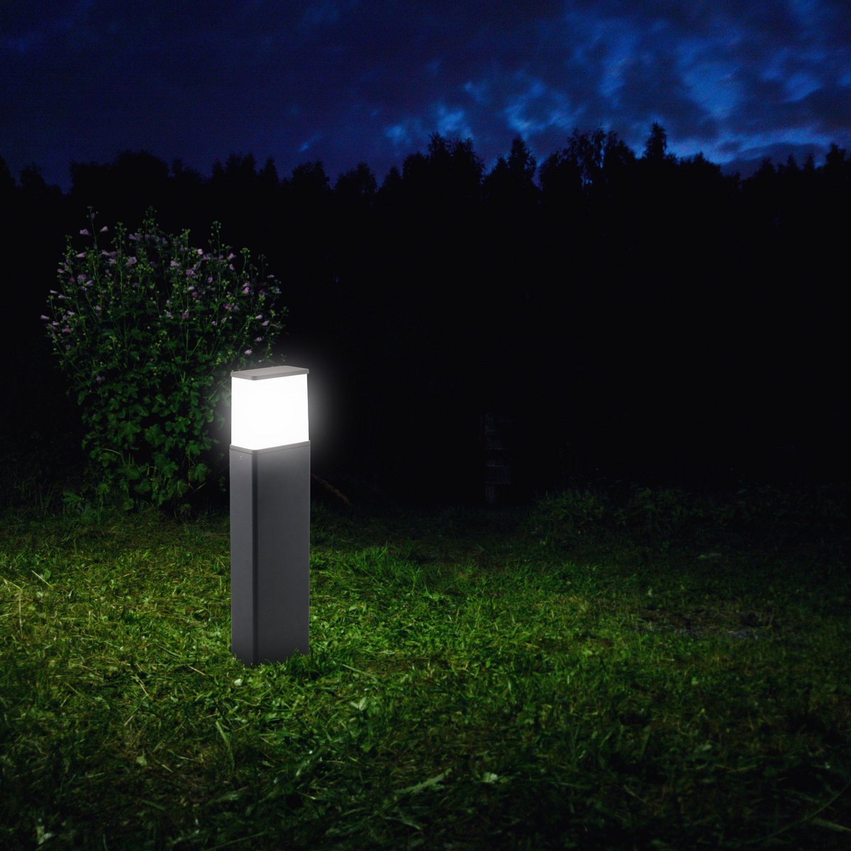 LED Buiten rokken "Vigo" gemaakt van metaal en plastic in antraciet, met geïntegreerde LED, padlicht